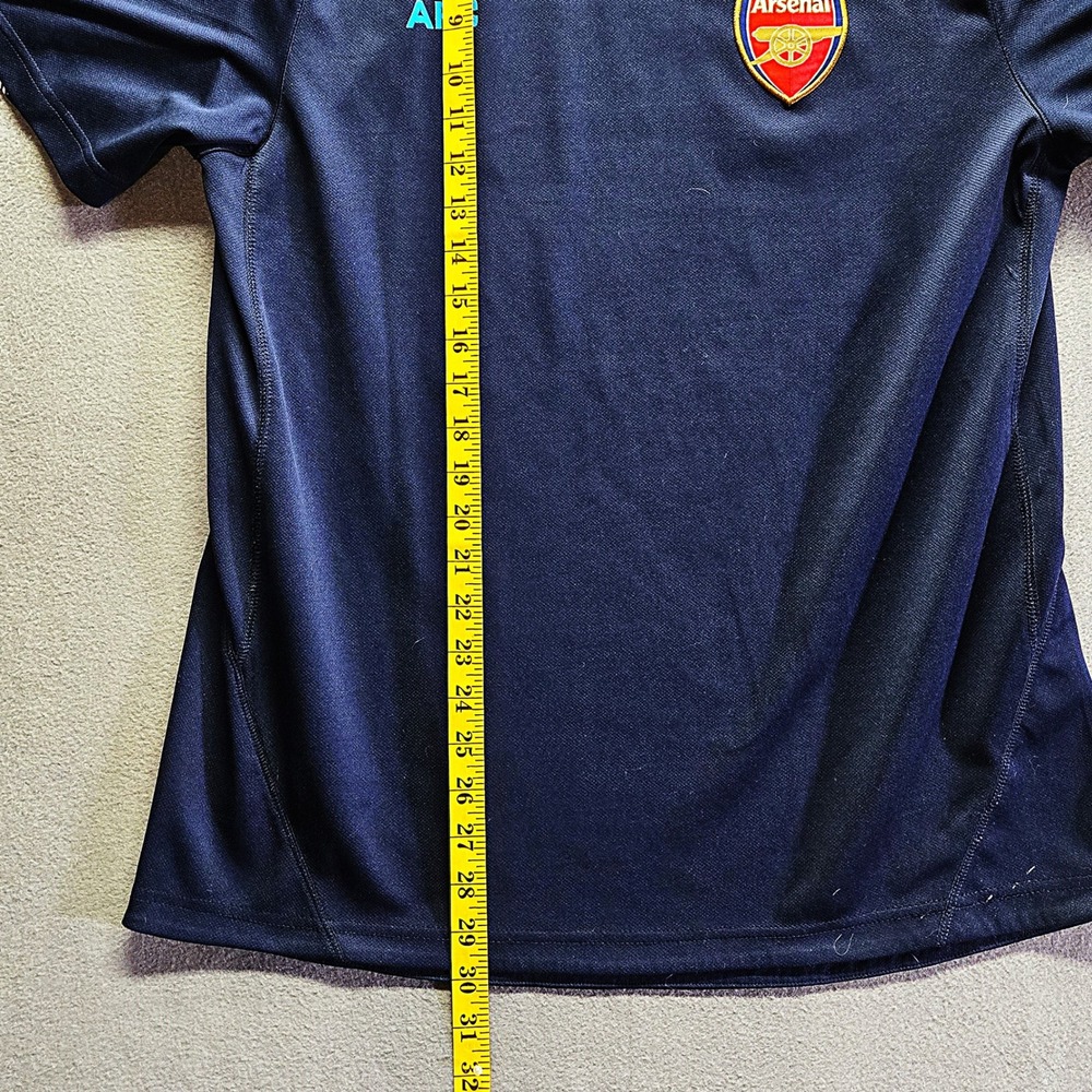 Arsenal Football Club Training Top Jersey Navy Blue Cyan Men's Size L‎ Large - Picture 10 of 11